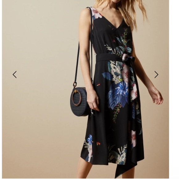 Ted Baker Dresses & Skirts - Ted Baker TRINNI Jamboree black floral midi dress